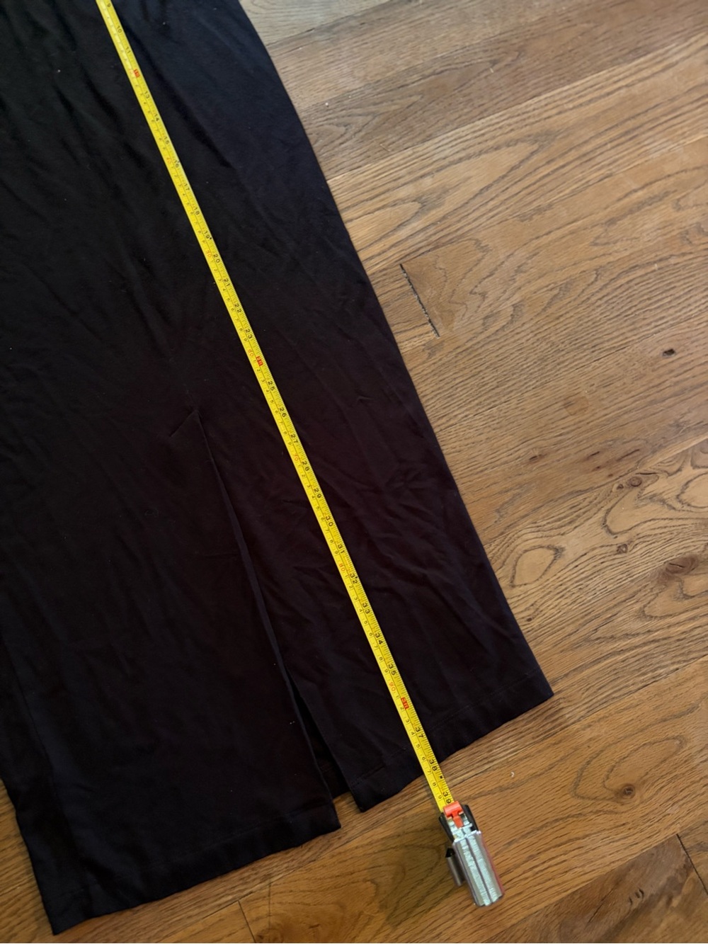 Eileen Fisher Black Maxi Skirt back slit stretch - Picture 4 of 5